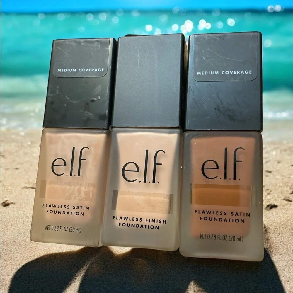 Elf Bundle Of 3 Foundations: 2 Alabaster & 1 Chocolate NWT